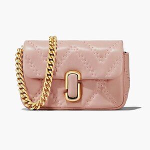 NWT! New Marc Jacobs J Marc Shoulder Bag - Mini Quilted Lambskin Nude Pink